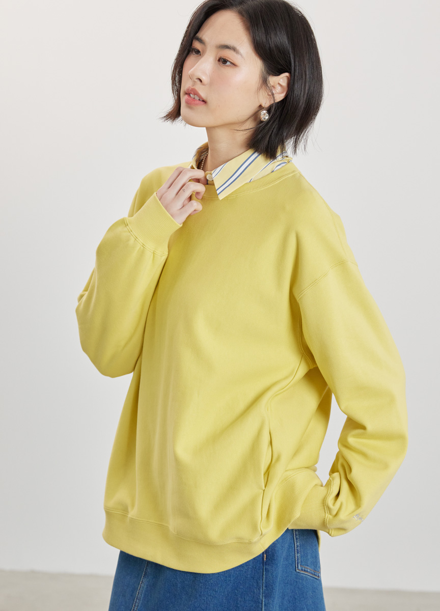 棉質刺繡大學Tee